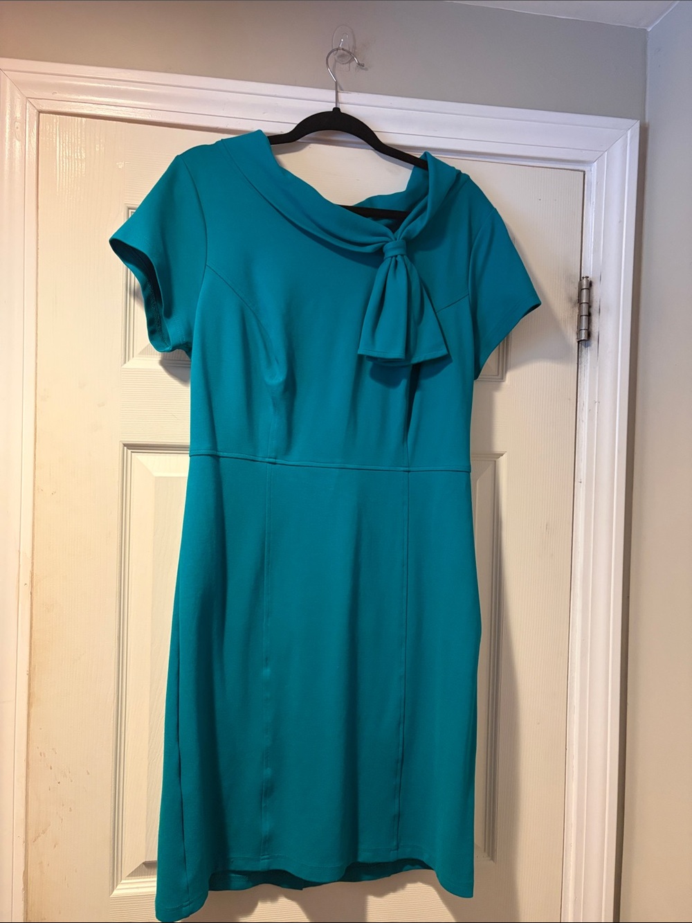 Eshakti Custom 60s Style Ponte Knit Dress in Turquoise about XL